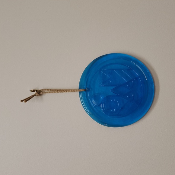 ⭐️ Blenko Owl Family Suncatcher 6" Blue 2024 - Picture 9 of 11